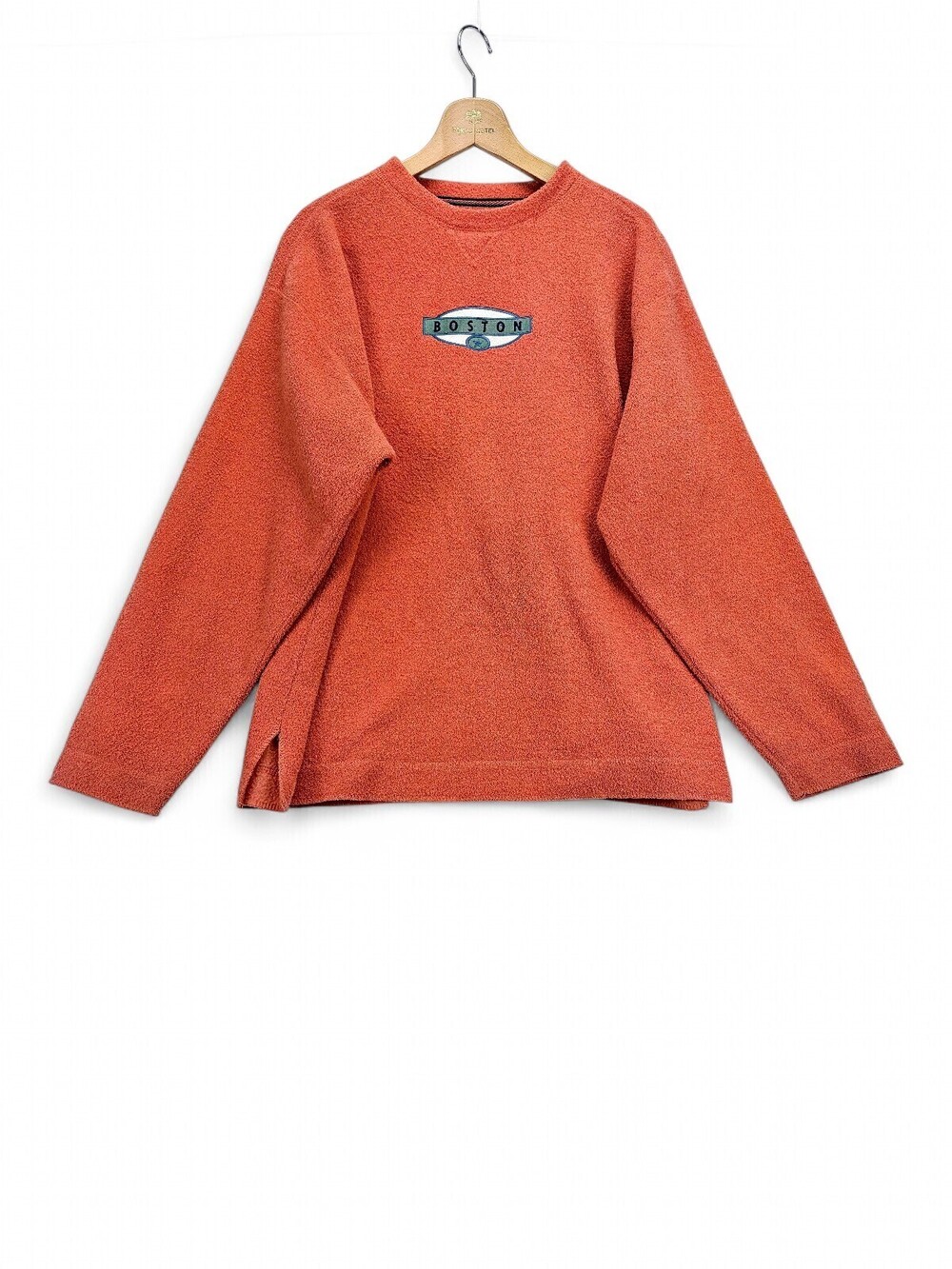 Gear Boston Fuzzy Fleece Crewneck Long Sleeve Pullover Men M